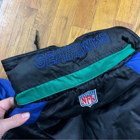 STARTER Blue and Green Windbreaker Jacket - Picture 7 of 8